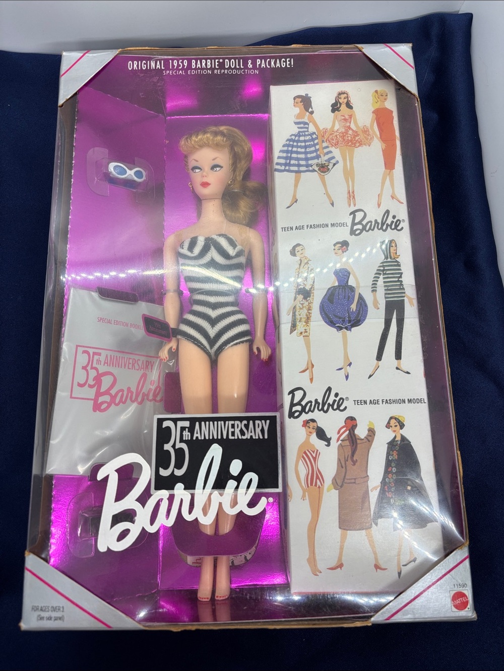 Barbie 35th Anniversary Collectible Doll - Pink, Black & White